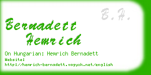 bernadett hemrich business card